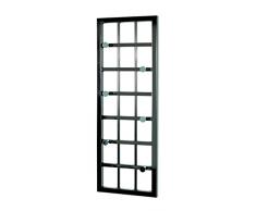 HAKU Moebel 89899 guardaroba da parete acciaio nero nichelato/cromato 4 x 60 x 22 cm