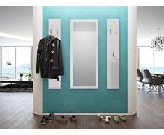 Welcome appendiabiti a muro con specchio disponibile in 13 colori. Consegnato in colore bordeaux