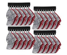 Jetec 10 Appendiabiti Organizer per Cappelli Porta Berretto da Baseball Portacappelli Organizzatore di Cappelli per Armadio (Nero, 4 Pezzi)