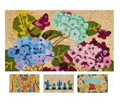 LUA VIKA Zerbino ingresso casa, tappeto ingresso interno, zerbino ingresso esterno, zerbino in fibra di cocco naturale, tappeto asciugapassi 40x70 (Giardino)