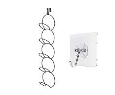 JZK Nero Metallo Porta Cappelli da Porta espositore Cappelli, portacappelli da Muro per Cappelli, organizzatore Appendiabiti Ganci appendi Cappello Berretti