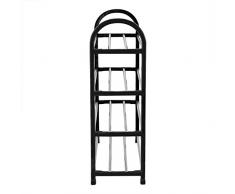 Fdit Porta Scarpe Scarpiera Armadio Mobile Mensola per Scarpe Scarpiere Moderne Salvaspazio Organizzatore di Stoccaggio di Scarpe in Metallo di Plastica + Alluminio(Mezzo 4 strati50*19 * 58CM)