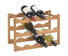 Wenko 18615100 Scaffale portabottiglie Norway per 12 bottiglie, in noce, 42 x 28 x 21 cm