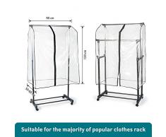 Tatkraft Smart Cover Copertura Protettiva per Stand Appendiabiti Attaccapanni Trasparente 50-60 X 90 X 120 cm Spessore Cerniera