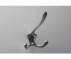 gancio gancio attaccapanni appendiabiti metallo opaco nichel refinato legno faggio Inlay