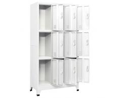 Susany Armadio Armadietto Spogliatoio a 6|9 Scomparti in Acciaio Grigio 90x45x180 cm,Armadio Armadietto Spogliatoio Sporco Pulito,Armadietto Metallo,Armadio in Metallo,Armadio in Acciaio
