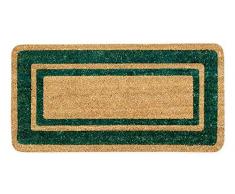 emmevi Zerbino Cocco Grande 60x120 cm Elegante Robusto Ingresso Antiscivolo MOD.Cocco Bordo 60X120 Verde