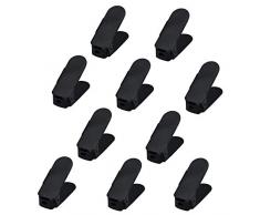 VA-Cerulean 30 mensole regolabili per scarpe, in polipropilene, a doppio strato, antiscivolo, 3 altezze, salvaspazio, 30 pezzi (nero, 30 pezzi)