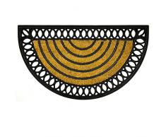 OLIVO.Shop | Marte Zerbino Ingresso casa in Cocco e Gomma, Antiscivolo, Ideale per Esterno, Rettangolare o a Mezzaluna (40x70 Mezzaluna)