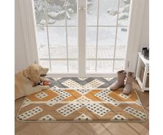 Color G Zerbino Ingresso Interno Lavabile, Zerbino Ingresso Casa Durevole, Tappeto Ingresso Interno Antiscivolo, Tappeto Morbido Assorbente per Ingresso, Bagno, Cucina, Giardino (50x80cm, Giallo)