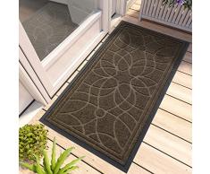 DEXI Zerbino Ingresso Esterno 60 x 120 cm, Tappeto Ingresso Esterno Impermeabile, Zerbino Esterno Antiscivolo Lavabile, Tappeto per Esterno,ingresso, porte anteriori e posteriori (Marrone)