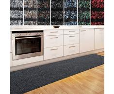 Tappeto da cucina casa pura Granada, resistente tappeto passatoia per cucina corridoio UVM. Rullo per tappeti/corridoio come decorazione da cucina., Polipropilene, Anthrazit, 80 x 250 cm