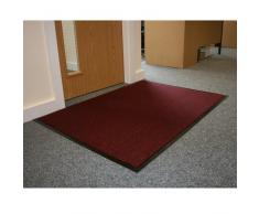Barriera JVL-Zerbino con retro in gomma antiscivolo per tappetini, in vinile, rosso/nero, 80 x 120 cm, misura grande