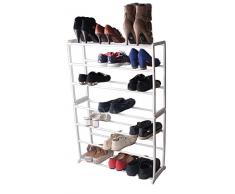 Vinsani 7 ripiani scarpiera scaffale organizer Hold supporto per 21 paia di scarpe White