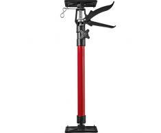 TecTake Tenditore per controtelai asta telescopica | Portata fino a 30 kg | Piastre di pressione antiscivolo con snodo sferico - disponibile in diverse quantità (2x rosso | no. 402615)