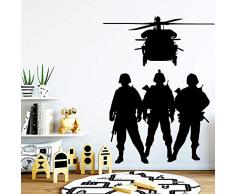 Adesivo murale soldato Decorazione per la casa Attaccapanni per soggiorno Camerette Carta da parati Decalcomanie in vinile Adesivo De Parede 42 * 55cm