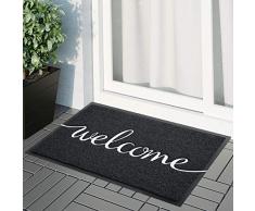 Mofonky Zerbino Ingresso, Esterno Interno Tappeto Ingresso casa Zerbino con Scritta Welcome, Antiscivolo Assorbente Resistente allo sporco Tappeto Cucina Tappeto Asciugapassi Tappeto Entrata Zerbino