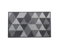 xunfu Tappeto Ingresso Casa, Zerbino Ingresso Esterno Assorbente, Tappeti Cucina Lavabile Antiscivolo, Zerbini per Ingresso Esterno e Interno, Grigio 50x80cm