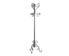 Spazio Casa Appendiabiti da Terra 3P in Ferro Battuto - Avorio anticato