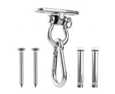 Herefun Gancio per Soffitto, capacità di Carico Fino a 450KG, Suspension Gancio Appendiabiti, Suspension Trainer Ganci a Soffitto Supporto da Parete, Yoga, Amaca, Sacco da Boxe