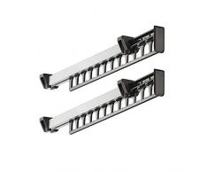 LOOTICH Appendiabiti Estraibile a Barra per Armadio Appendere 12 Vestiti e Camicie Lunghezza 312mm 2 Pacchi