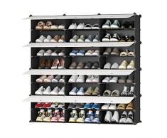 JOISCOPE Scarpiera a 8 Ripiani, Scarpiera Portatile, scarpiera ingresso, Impilabile e Salvaspazio, Scaffale Portaoggetti per il tuo ingresso, foyer, armadio, dormitorio (3 * 8)