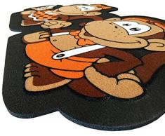 Zerbino in gomma antiscivolo SCIMMIE 40x70 cm animali asciuga passi interno esterno mod.ZERBINO FORMAT 31
