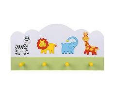 Small Foot Company Attaccapanni Giungla, Legno, Multicolore