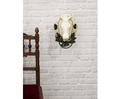 Testa di cavallo bianco portasciugamani stile antico attaccapanni