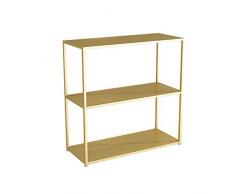 Tavolini Metallici Golen, Casa Soggiorno Console Consolle Del Corridoio Del Corridoio Ingresso Tavolino / Conservatore Scaffale Stretto Tavolo Decorativo Moderno Con 3 Liv(Size:60*25*60CM,Color:Doro)