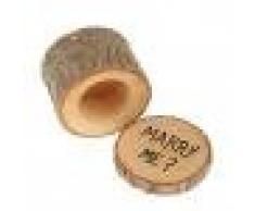 Dolity Portacappelli Scatola Anello Cofanetti Contenitore Gioielli Monili Anello in Legno Inciso