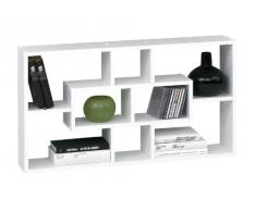 13Casa Liberty Libreria a Muro, Legno, Bianco, 85 x 16 x 47.5 cm