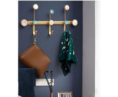 BOCbco Appendiabiti a Parete Moderno Muro Ganci Design Moderni Appendiabiti Da Ingresso Pomelli Mensola Ferro Battuto Design Del Gancio Di Conchiglia DAltura/Gold/3 ganci