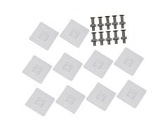 Alipis 10 Pcs No Trace Stickers Appendiabiti In Metallo Appendiabiti Stand Poster Stand Unghie Appiccicose Gancio A Muro Heavy Duty Gancio A Muro Adesivo Appeso Chiodi Autoadesivi Del