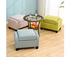OTTOMAN&STOOLL Velluto Tufted Lift-Top Ottomano Piccolo Divano Rimovibile Sgabello poggiapiedi, Cubo di Legno Imbottita Cassapanca Cambiare Scarpe Panche-B 40x60cm(15.7x23.6inch)