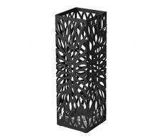 Songmics Porta ombrelli Portaombrelli in ferro quadro, altezza:49cm, Nero , LUC48B