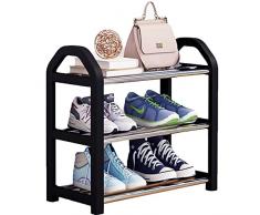 Piccolo Scarpiera, Scarpiera 3 Livelli, Mini Scarpiera, Stoccaggio Calzature, Montaggio Senza Attrezzi Richiesti, Organizer Scaffale Scarpiera Stretto per Ingresso Armadio E Corridoio 42X19X43 cm