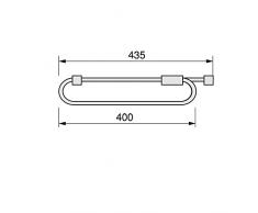 Emuca 7085225 Appendiabiti Estraibile per Armadio, Lunghezza 400mm, grau, acciaio