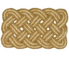 Jute & Co. Zerbino in Corda di Cocco Naturale, Intrecciato a Mano, 100%, Beige, 45 x 75 cm