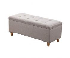 JQQJ Cassapanca Sgabello Tessuto di stoccaggio Sgabello Divano Sgabello Scarpe banco Bagagli Ottomani Flipping Coperchio 31inch Sgabello da Divano (Color : Champagne Color, Size : 80x40x40cm)