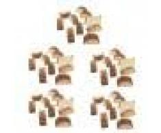 FLAMEER 50pcs Portacappelli da Tavolo in Legno Portacarte Titolare Carta NozzePer La Decorazione della Festa Compleanno A Casa