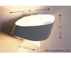 Applique Lampada da Muro Bianca Metallo Stile Moderno Design
