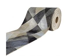 Tappeto Guida Passatoia Corsia Runner per Cucina Corridoio Scale Moquette al Metro Taglio Vivo Antiscivolo Vari Colori (275x50 cm, Grigio)