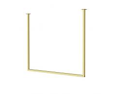 Espositore per abbigliamento sospeso, appendiabiti industriale pesante in metallo, barra di stoccaggio per abbigliamento, per installazione a soffitto/doro / 100cm×100cm