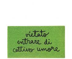 laroom Zerbino Vietato Entrare di Cattivo Umore Verde, Regular