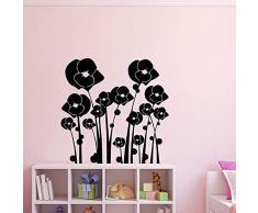 Nuovo Fiore Adesivo Da Parete In Vinile Decorazioni Per La Casa Attaccapanni Per Soggiorno Camera Da Letto Fai Da Te Pvc Accessori Per La Casa 58 * 59Cm