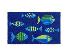 Zerbino Ingresso Casa In Fibra Di Cocco Con Base In Pvc Antiscivolo Misura Rettangolare 75 x 45 Cm Realizzato A Mano Tappeto AsciugaPassi Idea Regalo - Nemo