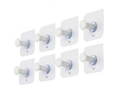 Ganci autoadesivi Ganci adesivi da parete - Confezione da 8 senza trapani Ganci for cappelli in legno Deposito appendiabiti da parete Appendiabiti for cappelli Asciugamani Cappelli Portachiavi Appendi