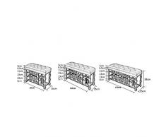 Panche Panca di stoccaggio for corridoio con strato di stoccaggio Ripiano in legno a 3 livelli Armadio for camera da letto Scarpiera for sedile Organizzatore di stoccaggio for ingresso Soggiorno bianc