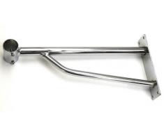 Barra appendiabiti da parete, tubo cromato da 32 mm, lunghezza: 91 cm